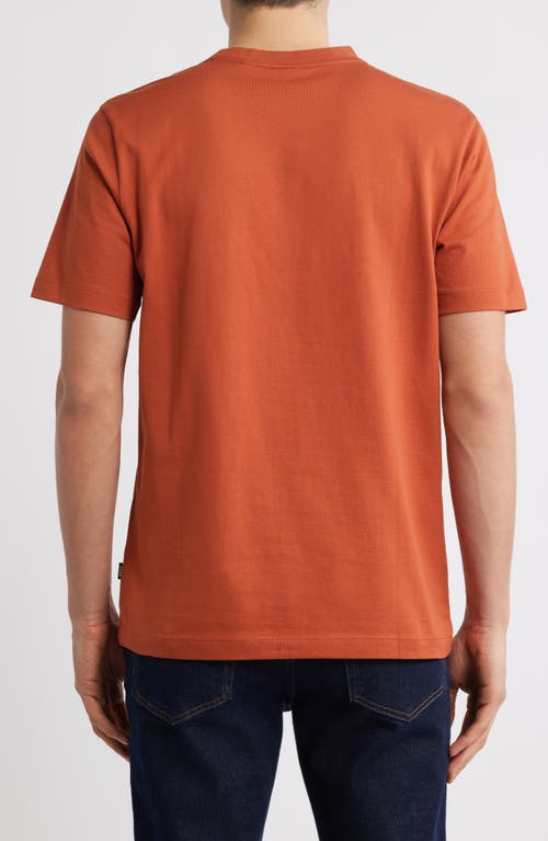Hugo Boss Boss Tiburt 354 Logo Cotton Graphic T-shirt In Dark Orange