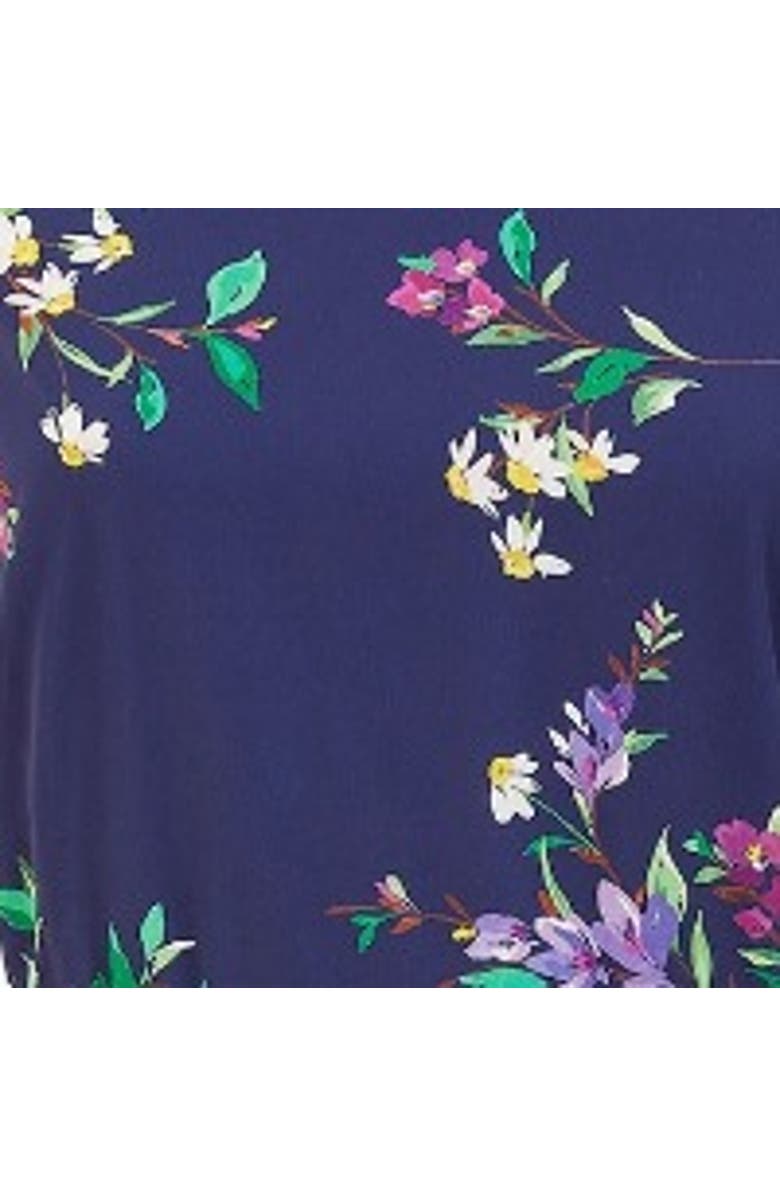 Yumi Floral Print Midi Skater Dress, Alternate, color, Navy