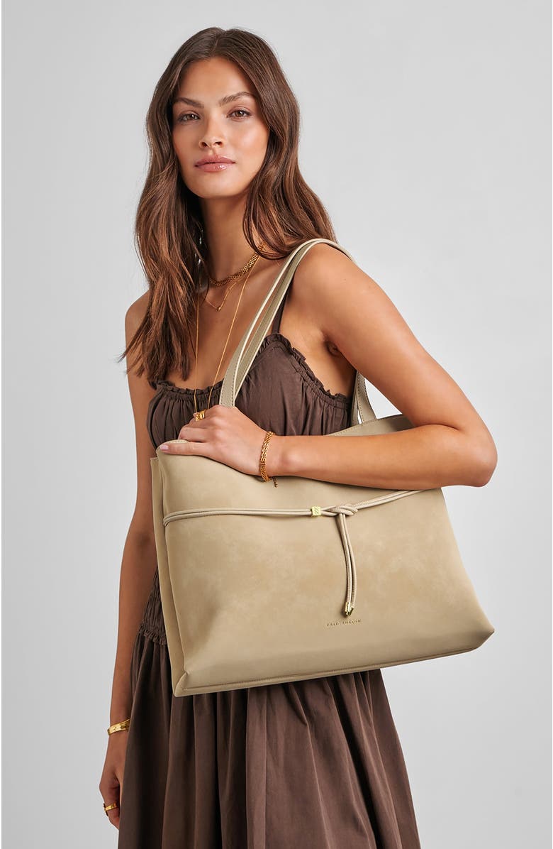 Katie Loxton Lori Tote Bag, Alternate, color, Desert Sand Suedette