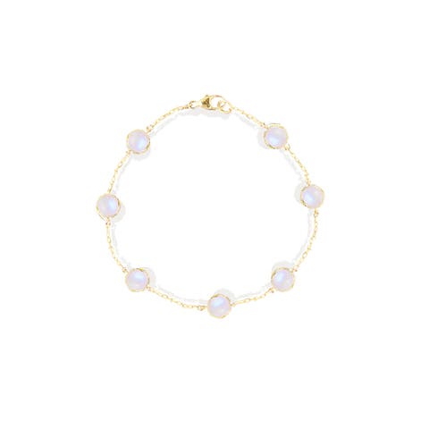 Found Cabochon Station Bracelet