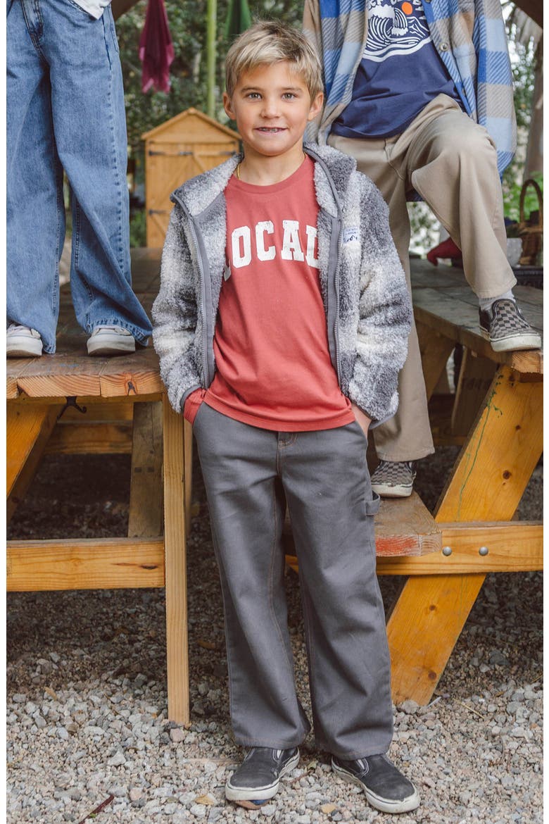 Kids' Cotton Twill Carpenter Pants, Alternate, color, ASH GREY