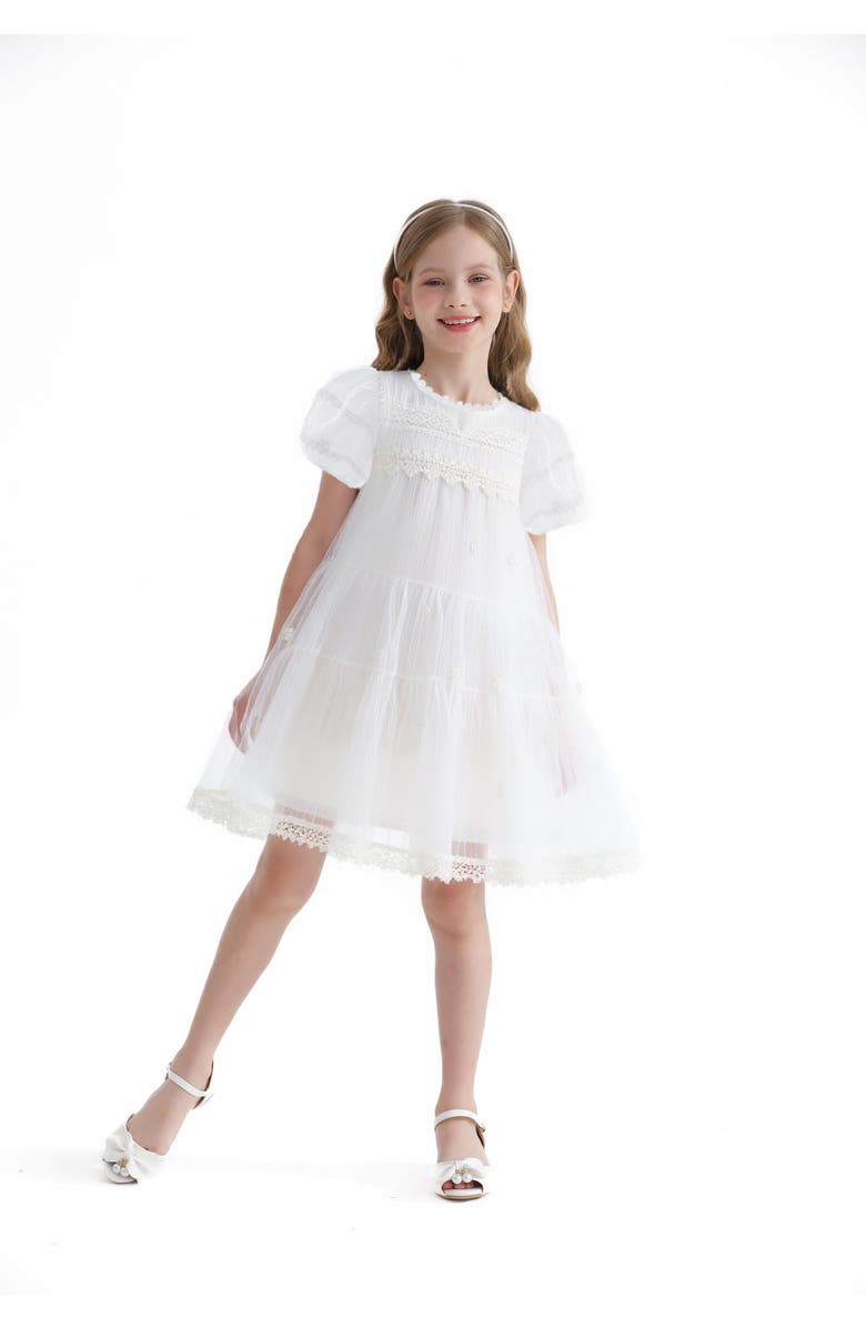 Sweet Cactus Lace Lined Bailey Dress, Alternate, color, White