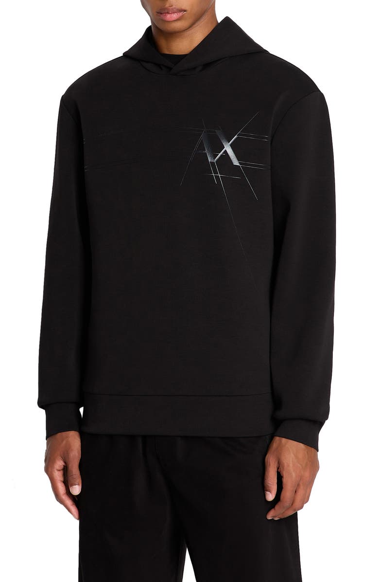 Armani Exchange Metallic Logo Hoodie, Main, color, 