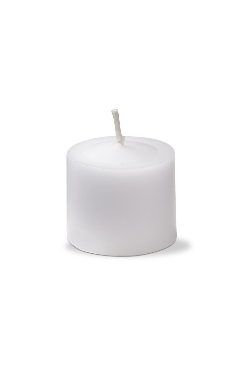 Color Studio White Votive Candles Set of 12 Smokeless Wax, Main, color, White