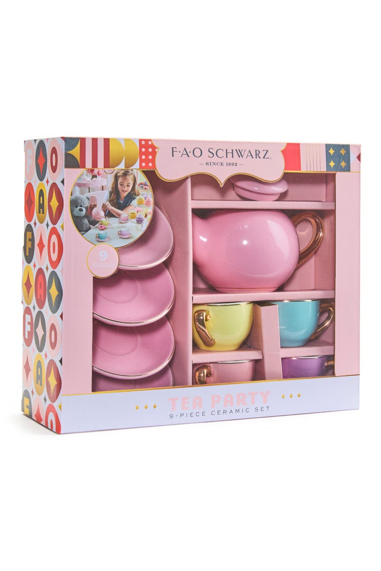 Ceramic Tea Party Playset, Alternate, color, LIGHT/ PASTEL PINK