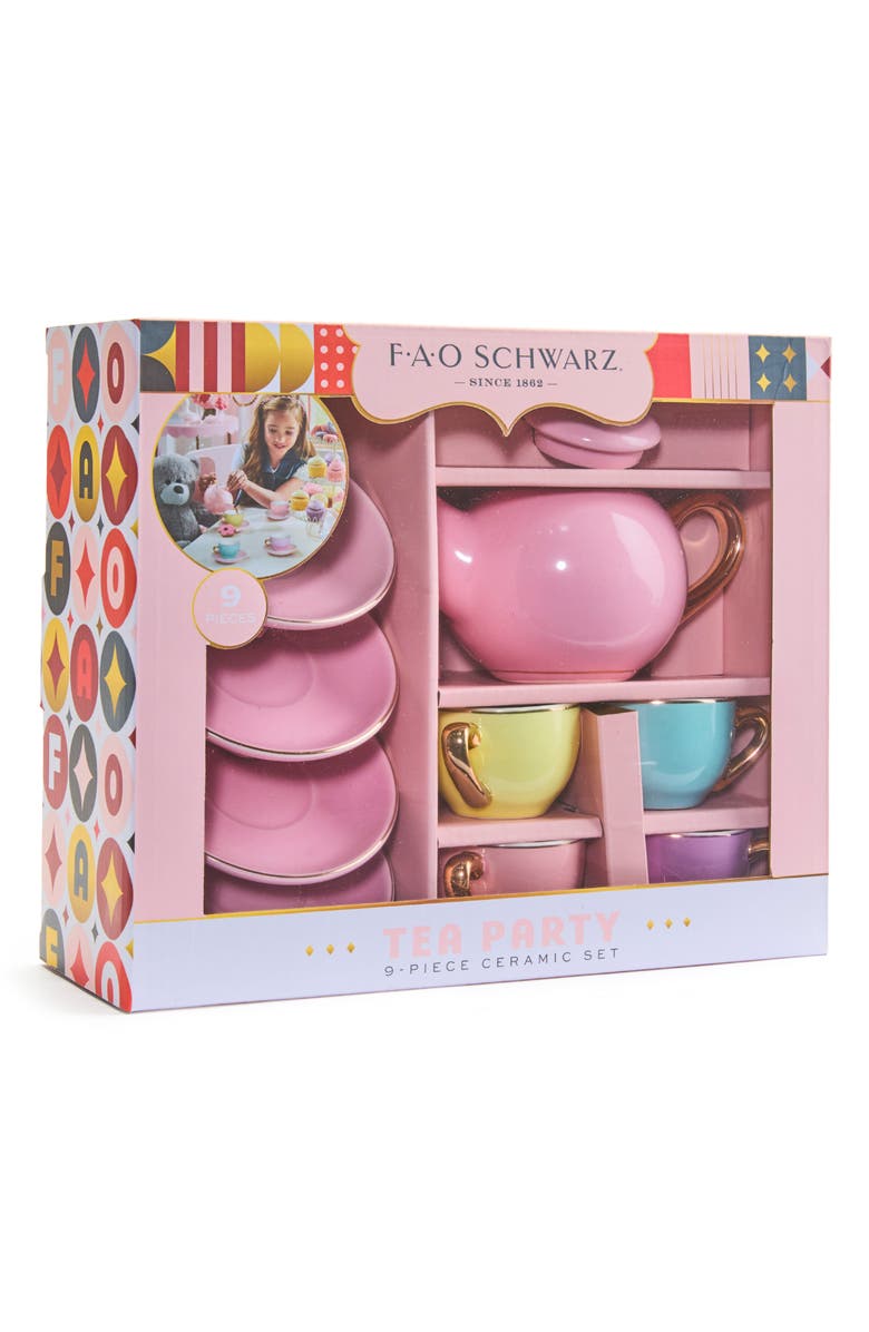 FAO Schwarz Ceramic Tea Party Playset, Alternate, color, Light/ Pastel Pink