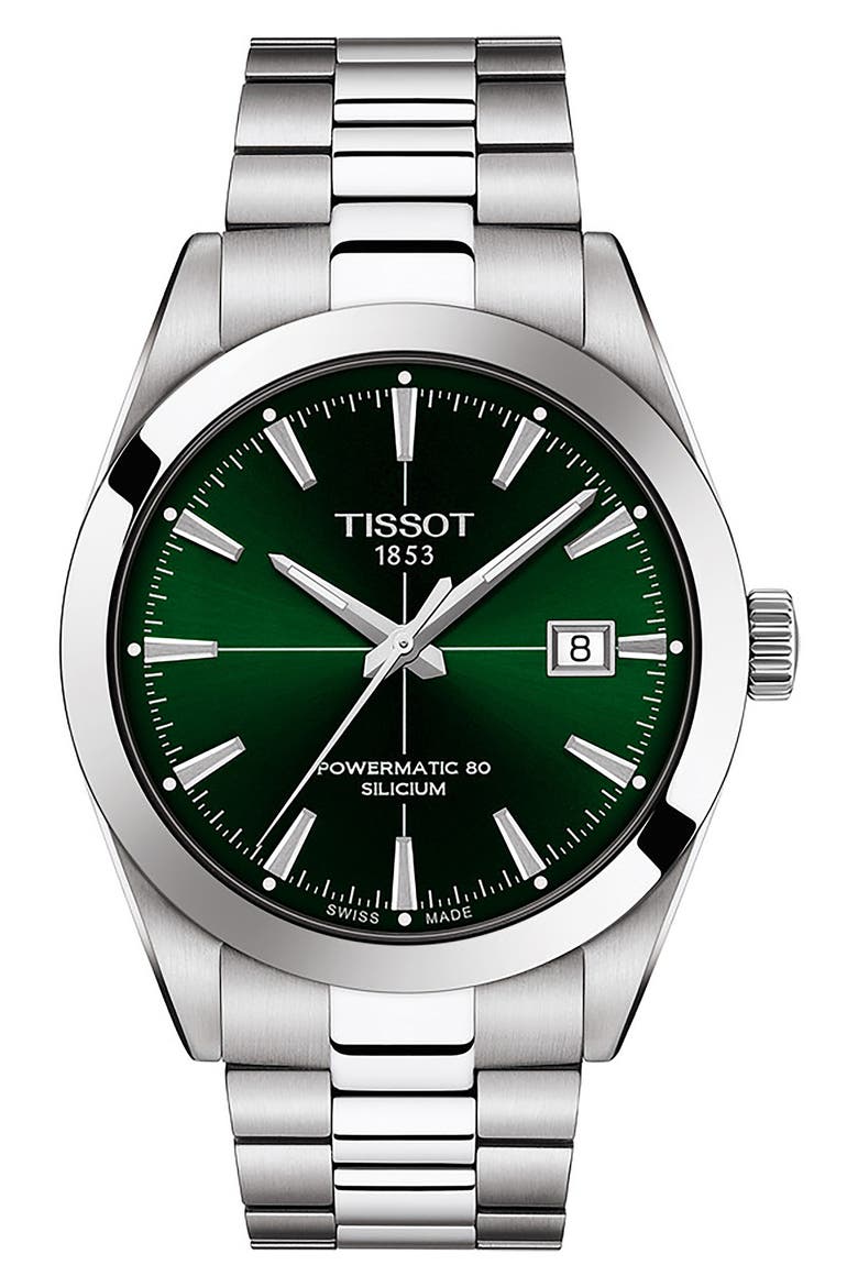 Powermatic 80 Automatic Bracelet Watch, 40mm, Main, color, GREEN