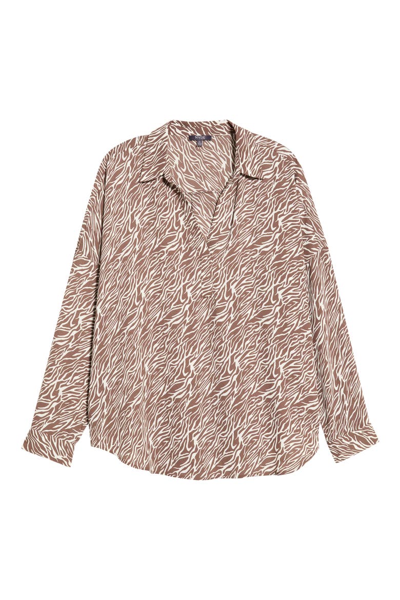 Becky Recycled Polyester Georgette Blouse, Main, color, ZEBRA JAVA