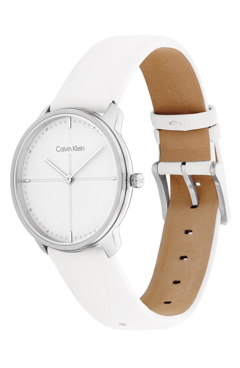 Calvin Klein CK Expressive Leather Strap Watch, 35mm, Alternate, color, 