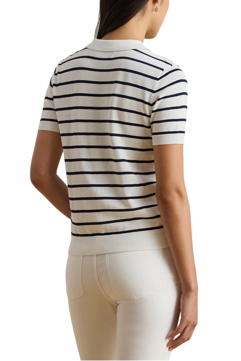 Short Sleeve Polo Sweater, Alternate, color, WHITE