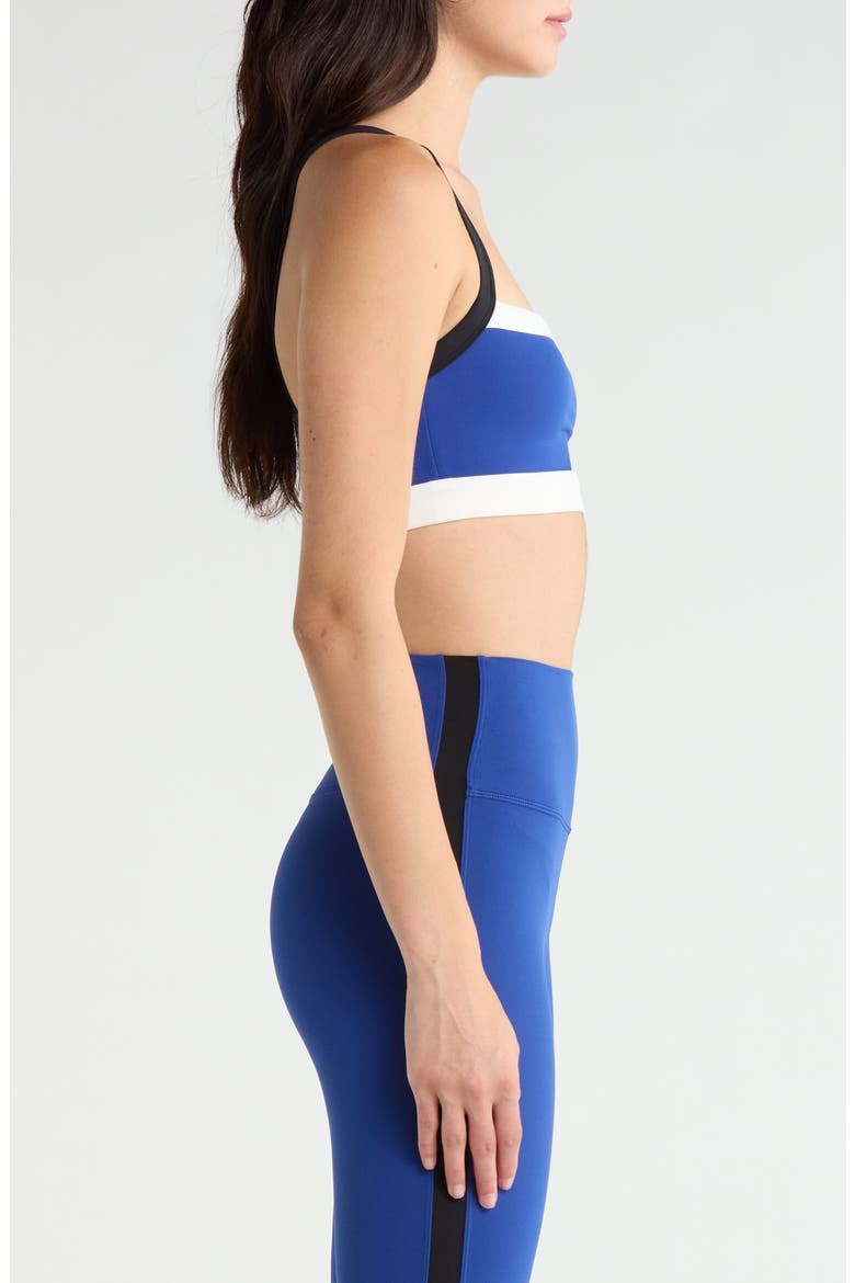 Monah Rigor Colorblock Sports Bra, Alternate, color, COBALT/ BLACK