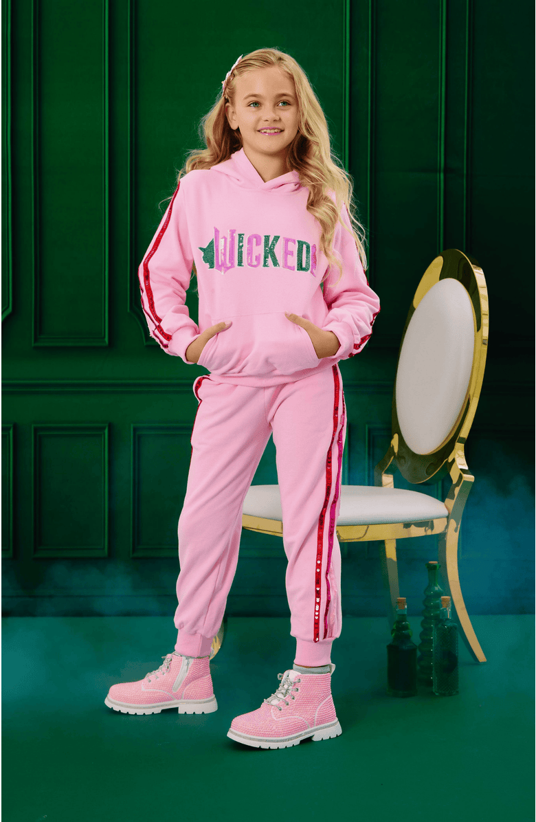 Lola + The Boys Wicked Sequin Stripe Set, Alternate, color, Pink