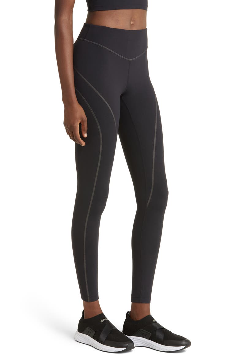 Studio Luxe Seamed 7/8 Leggings, Alternate, color, BLACK