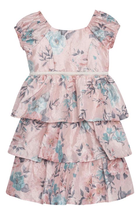Kids' Cap Sleeve Tiered Dress (Little Kid)