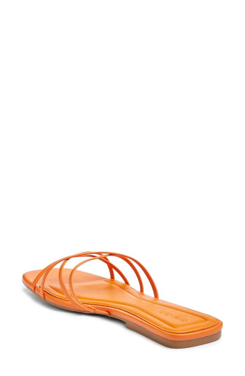 Open Edit Korva Slide Sandal In Orange Zest