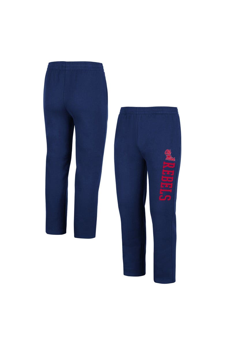 COLOSSEUM Men's Colosseum Navy Ole Miss Rebels Fleece Pants, Alternate, color, 