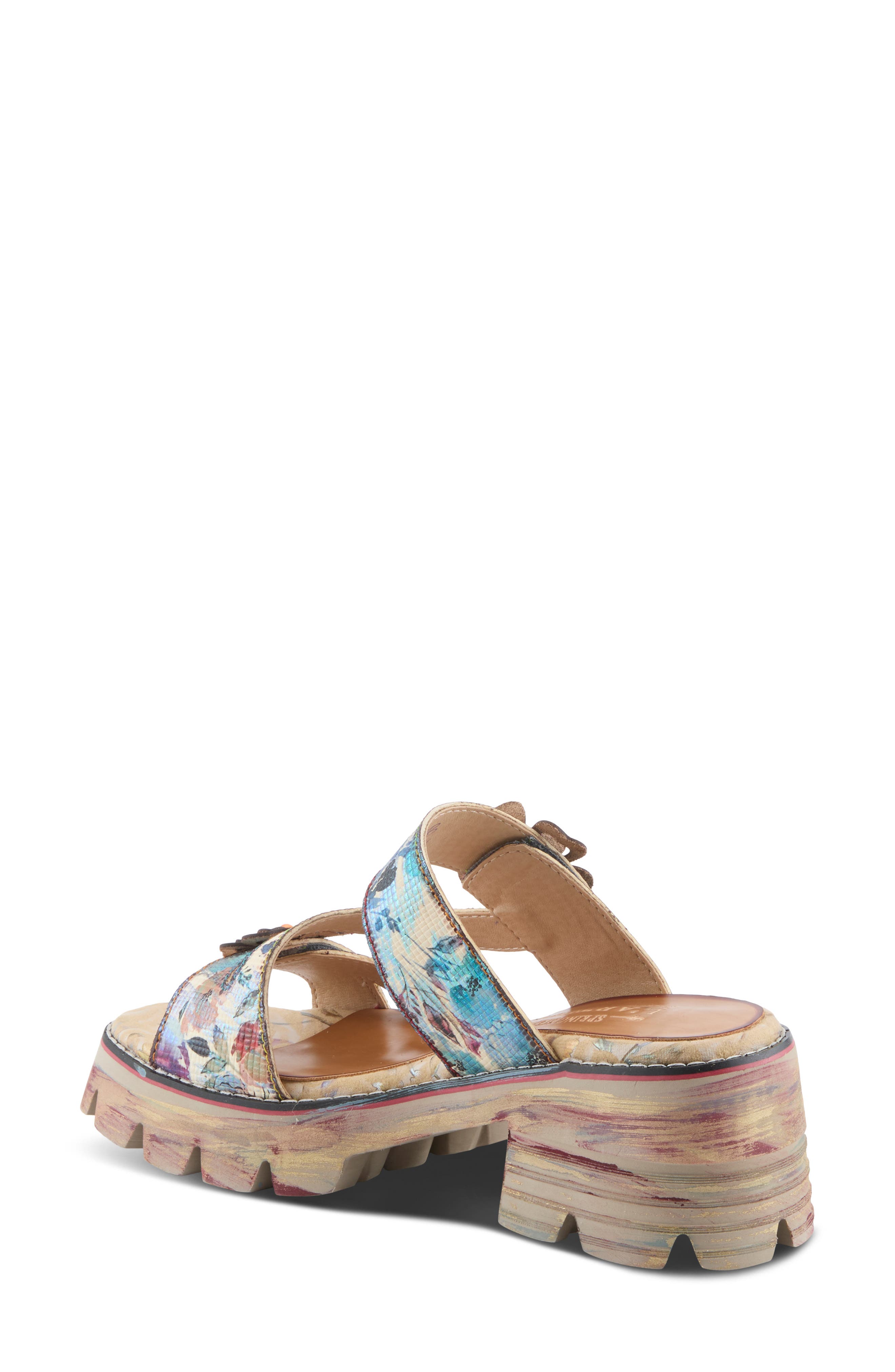L'Artiste by Spring Step Myrina Platform Slide Sandal, Alternate, color, Plum Multi