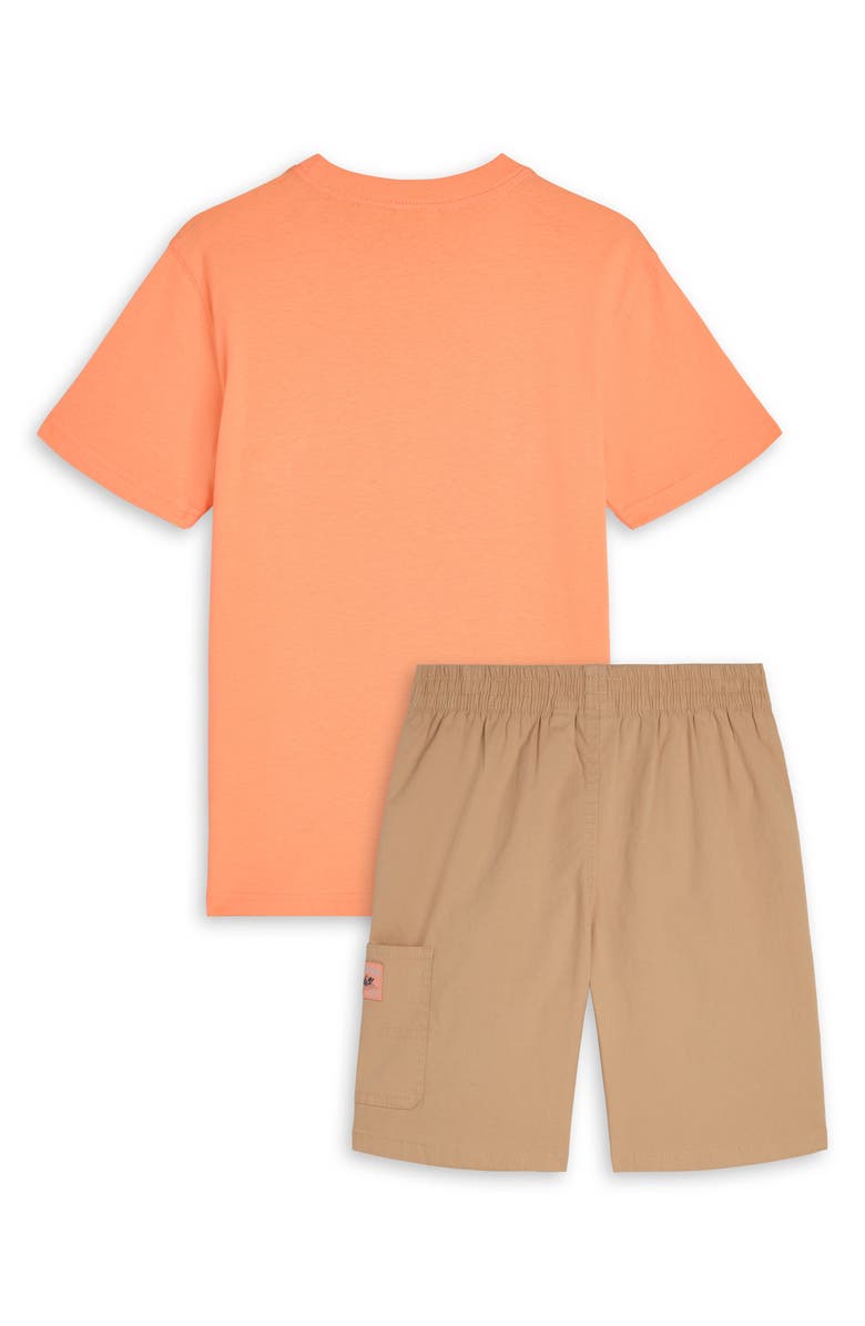 Scotch & Soda Kid's Pocket T-Shirt & Shorts Set, Alternate, color, Papaya Punch