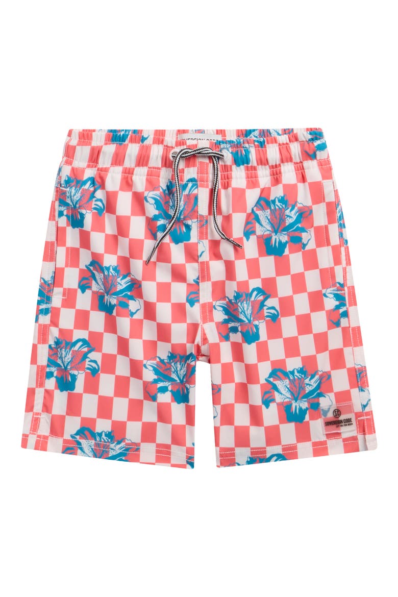 Kids' Session Floral Swim Trunks, Main, color, DUBARRY