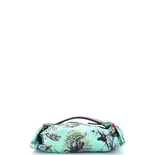 Pre-owned Hermes Hermes Balusoie Bag Printed Silk And Leather In Multi