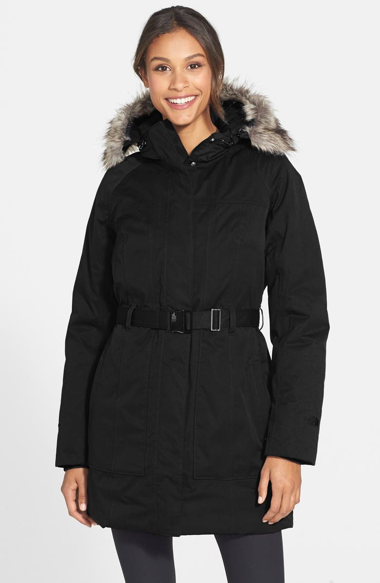 The North Face 'Brooklyn' Faux Fur Trim Jacket, Main, color, 