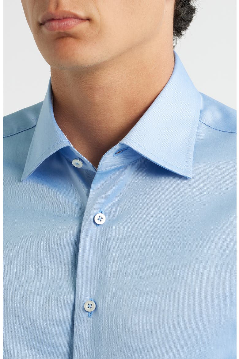 Luxury Slim Fit Non-Iron Dress Shirt, Alternate, color, BLUE