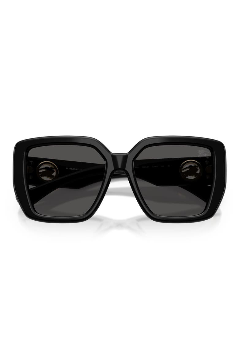 54mm Square Sunglasses, Alternate, color, BLACK / DARK GREY