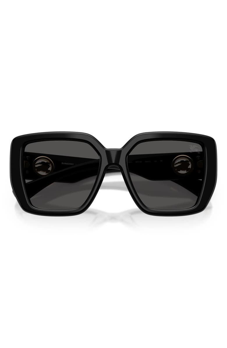 Burberry 54mm Square Sunglasses, Alternate, color, Black / Dark Grey