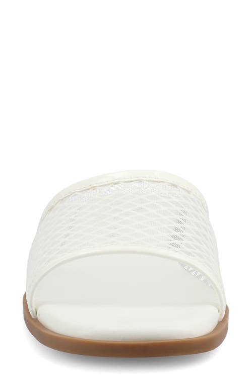Shop Journee Collection Breckley Flat Slide Sandal In White