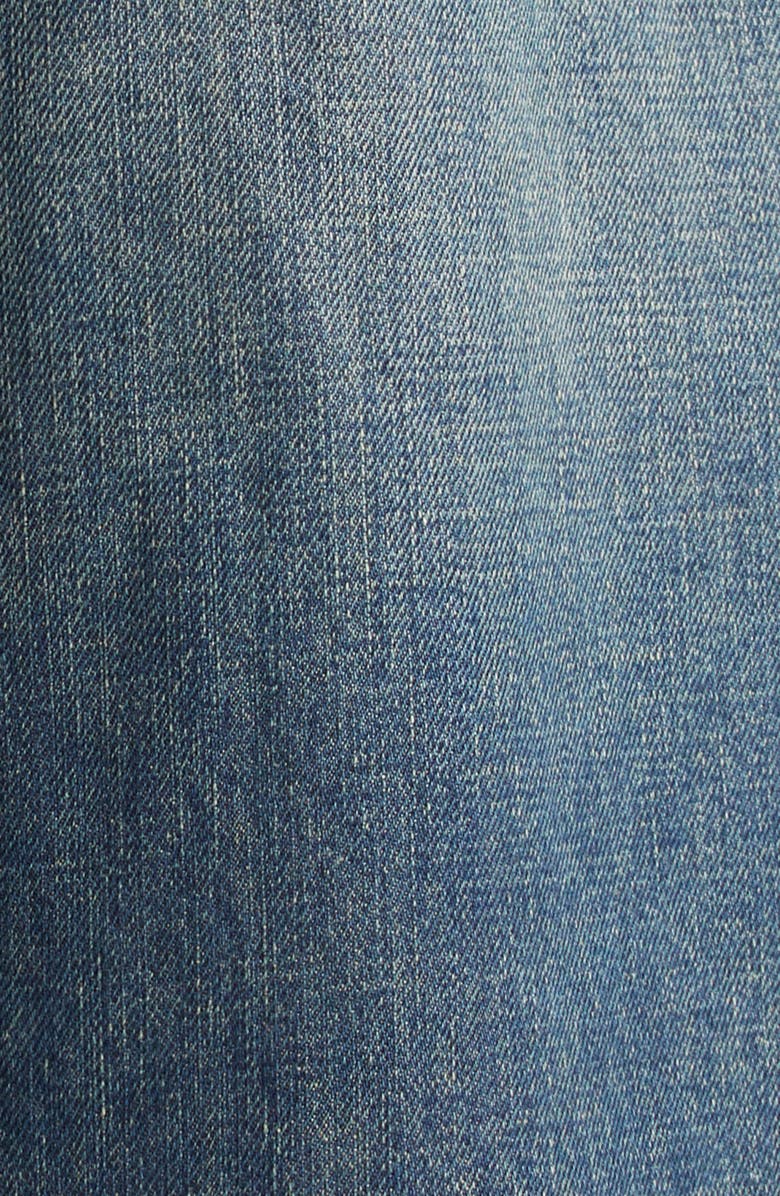 Balmain Wide Leg Jeans, Alternate, color, 6Ex Dark Blue/ Cognac