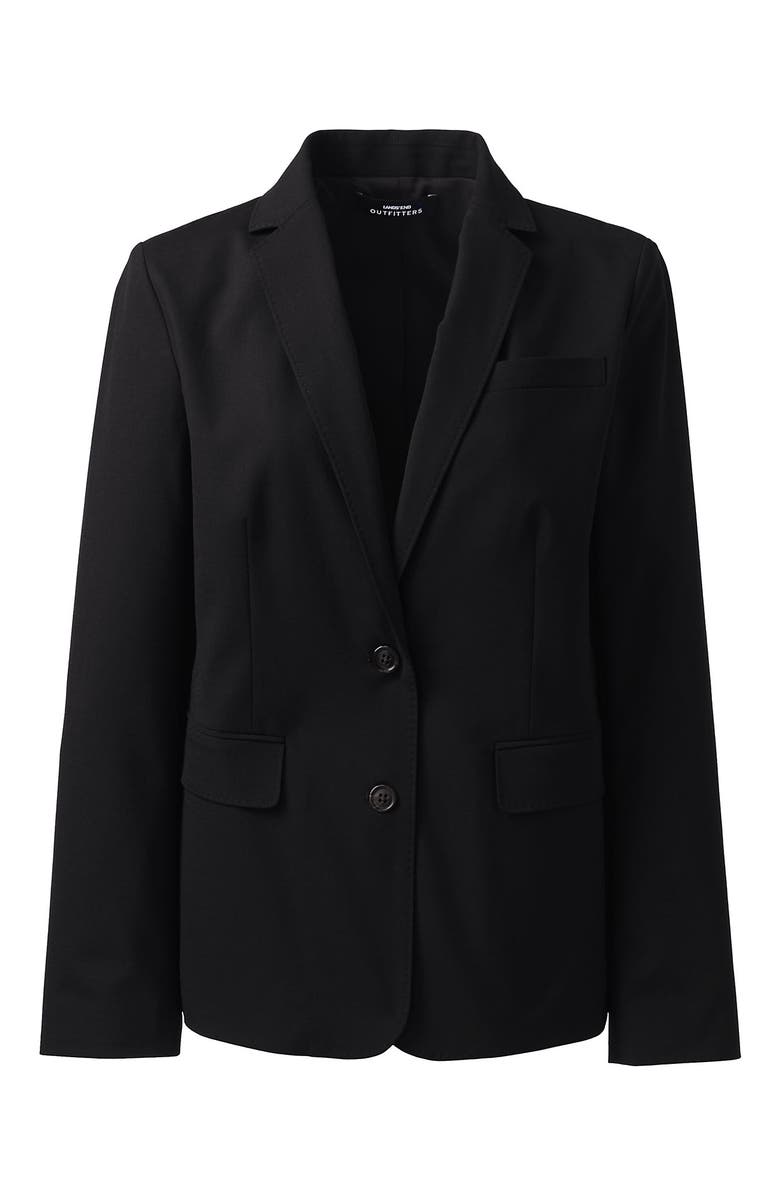 Lands' End Washable Wool Two Button Traditional Blazer, Alternate, color, 