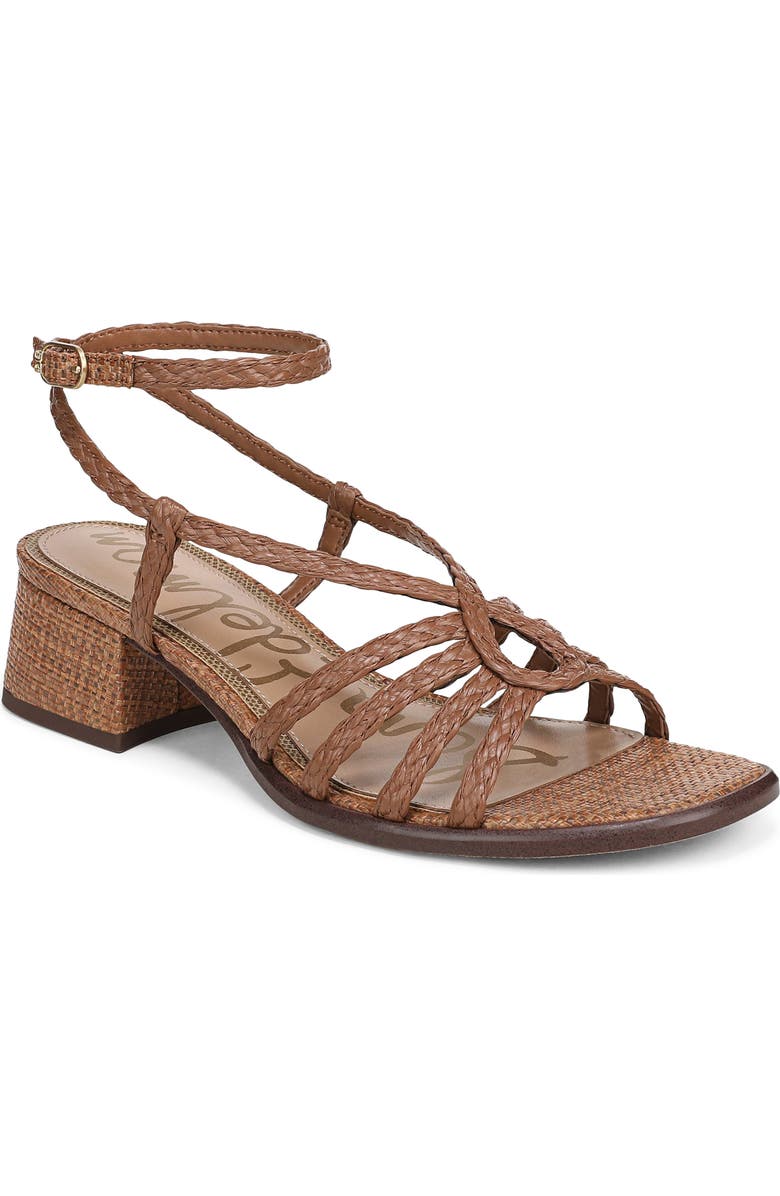 Sam Edelman Fletcher Ankle Strap Sandal, Main, color, Rich Cognac