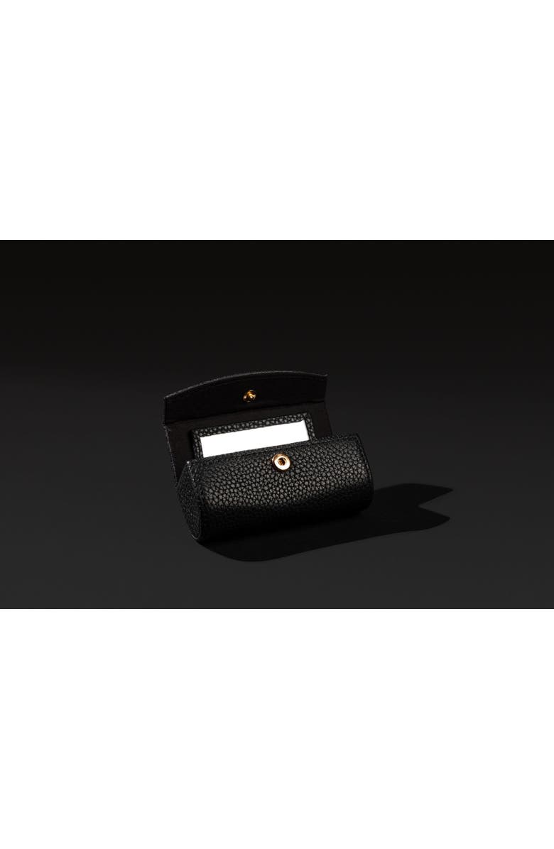 Marie Hunter Leather Lipstick Case, Alternate, color, Noir