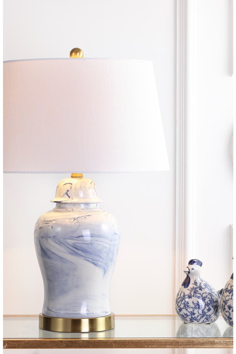 Wallace 26" Ceramic LED Table Lamp, Blue/White, Alternate, color, Blue/White