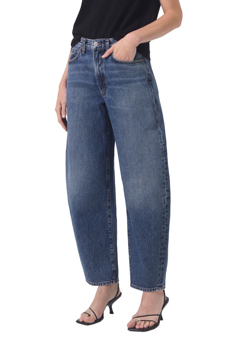 Balloon High Waist Wide Barrel Leg Jeans, Main, color, CONTROL