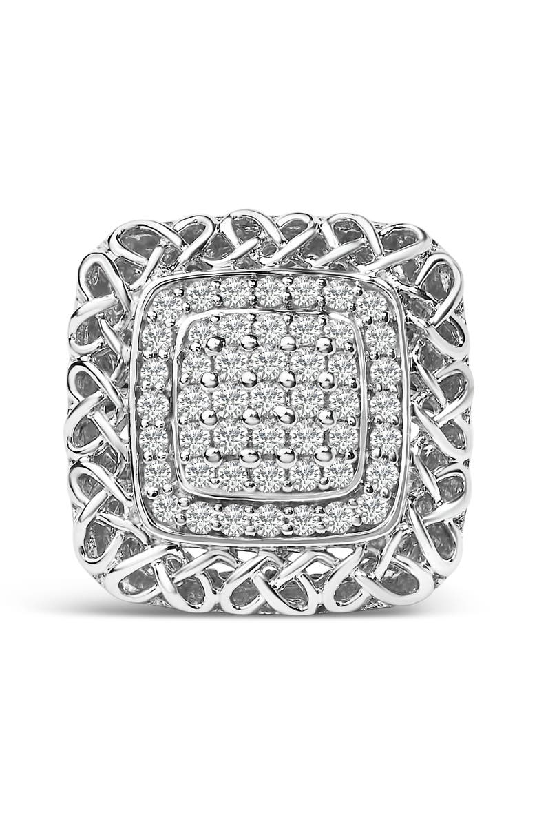 Haus of Brilliance Sterling Silver 1.0 Cttw Diamond Celtic Knot Cocktail Ring, Main, color, Silver
