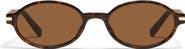 QUAY Nevermind 54mm Round Sunglasses