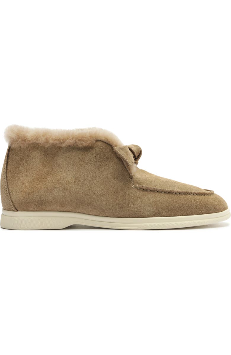 Alexandre Birman Clarita Genuine Shearling Lined Bootie, Alternate, color, Semolina