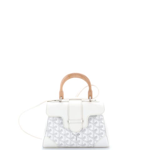 Saigon Top Handle Bag Coated Canvas with Leather Mini