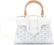 Pre-Owned Goyard Saigon Top Handle Bag Coated Canvas with Leather Mini