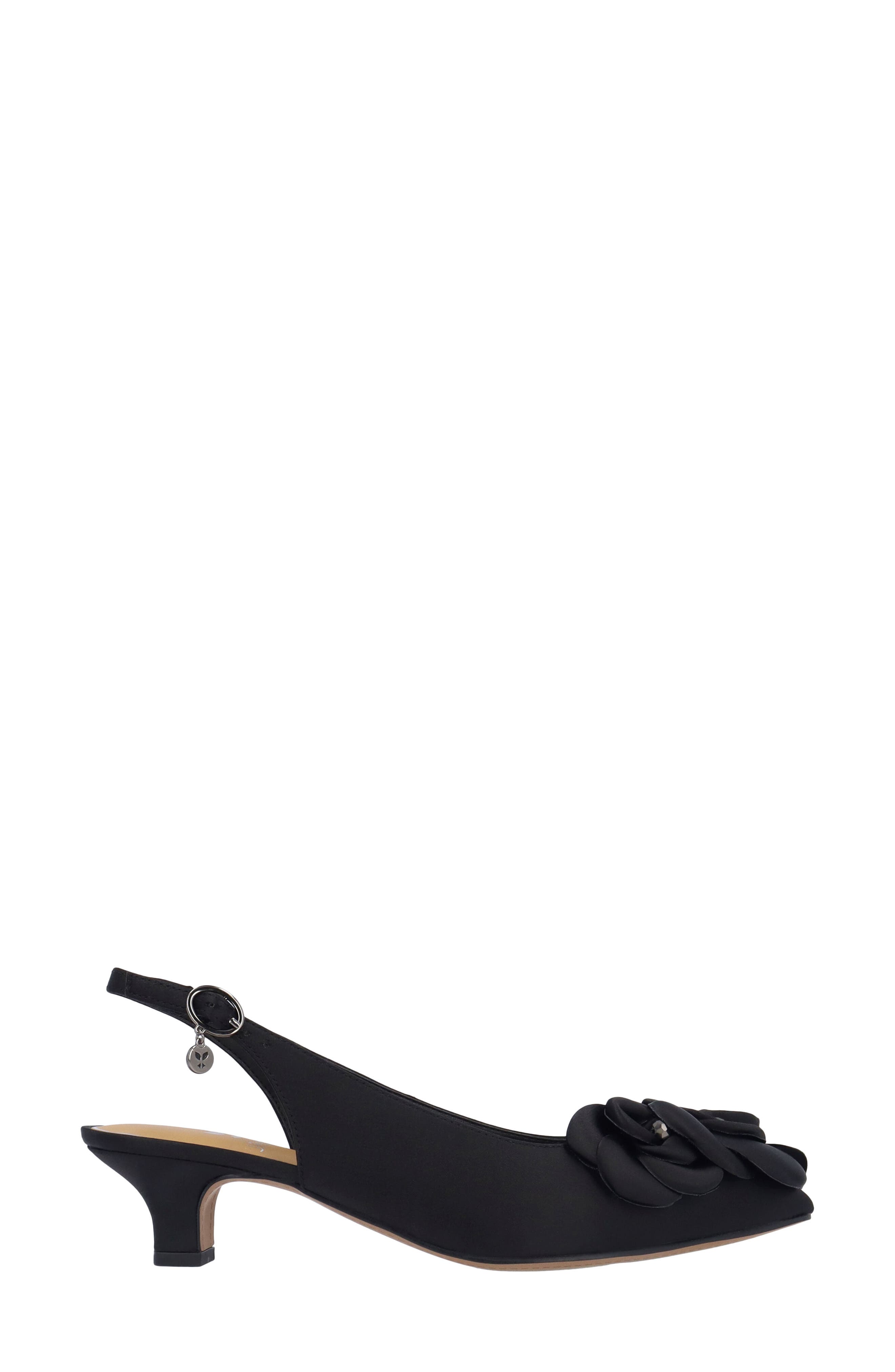 J. Reneé Jozey Pointed Toe Slingback Pump, Alternate, color, Black