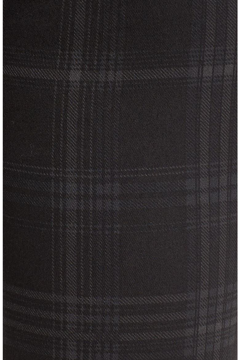 Plaid Stretch Skinny Jeans (Nordstrom Exclusive), Alternate, color, BLACK