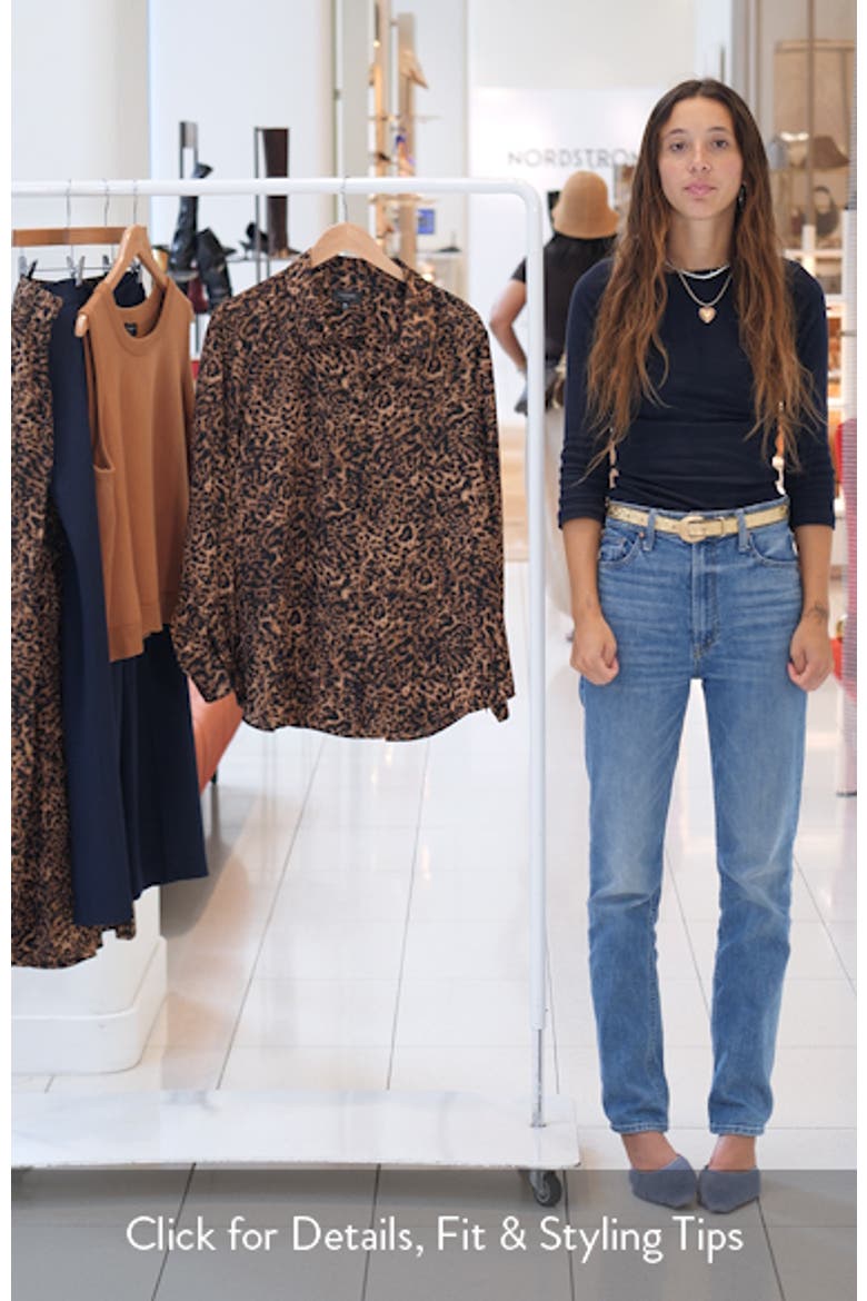 Leopard Print Long Sleeve Button Front Shirt video