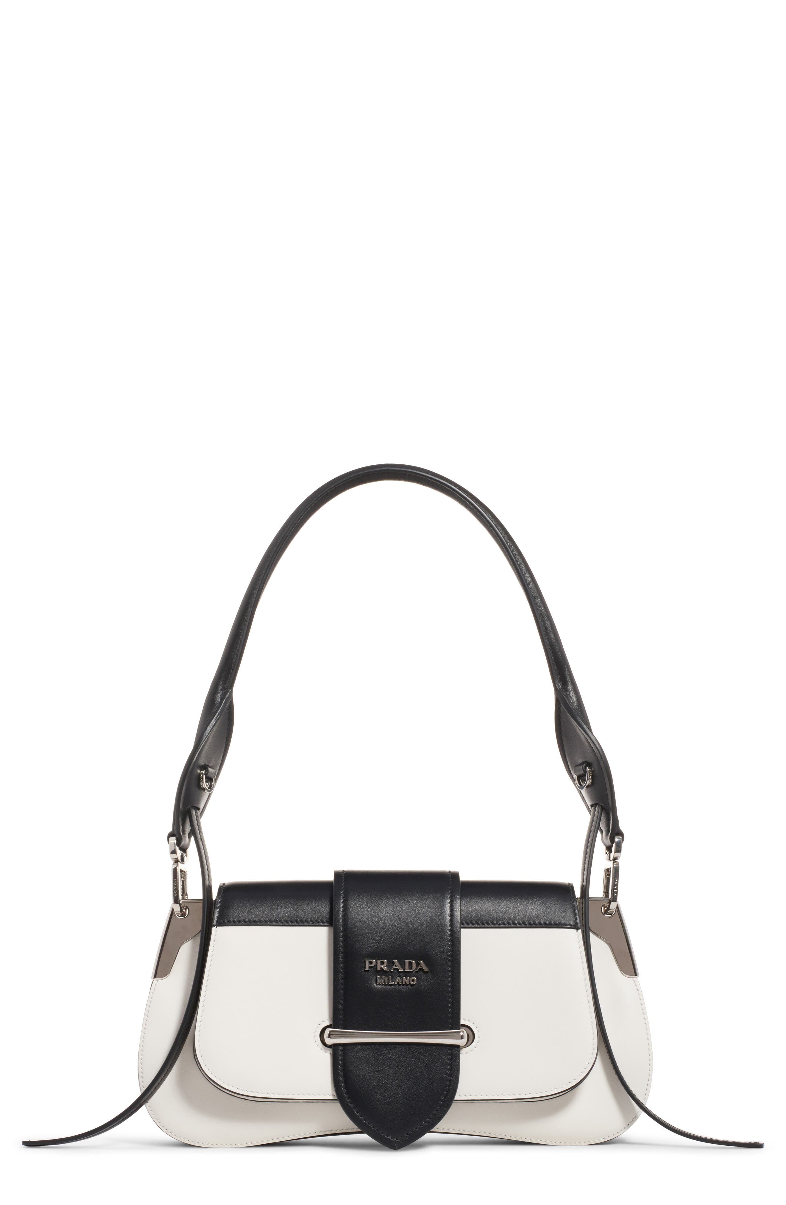 Prada Leather Shoulder Bag, Main, color, 