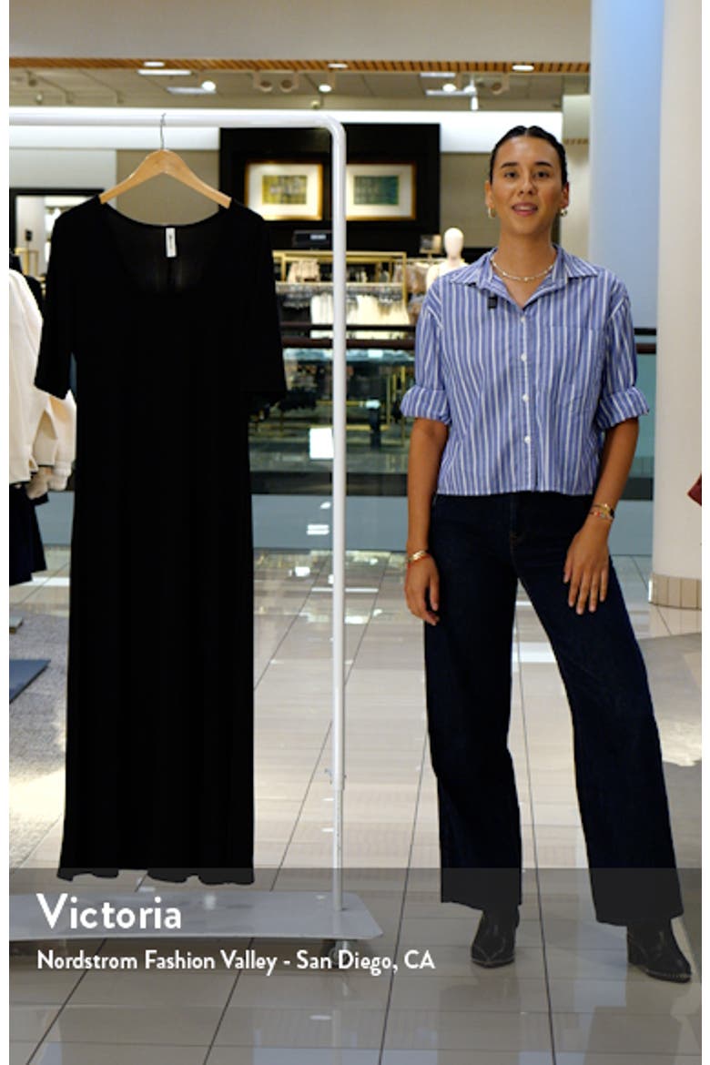 Scoop Neck Jersey Maxi Dress video