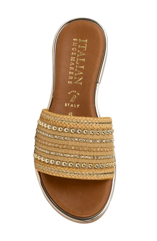 Italian Shoemakers Mitzy Slide Sandal In Natural