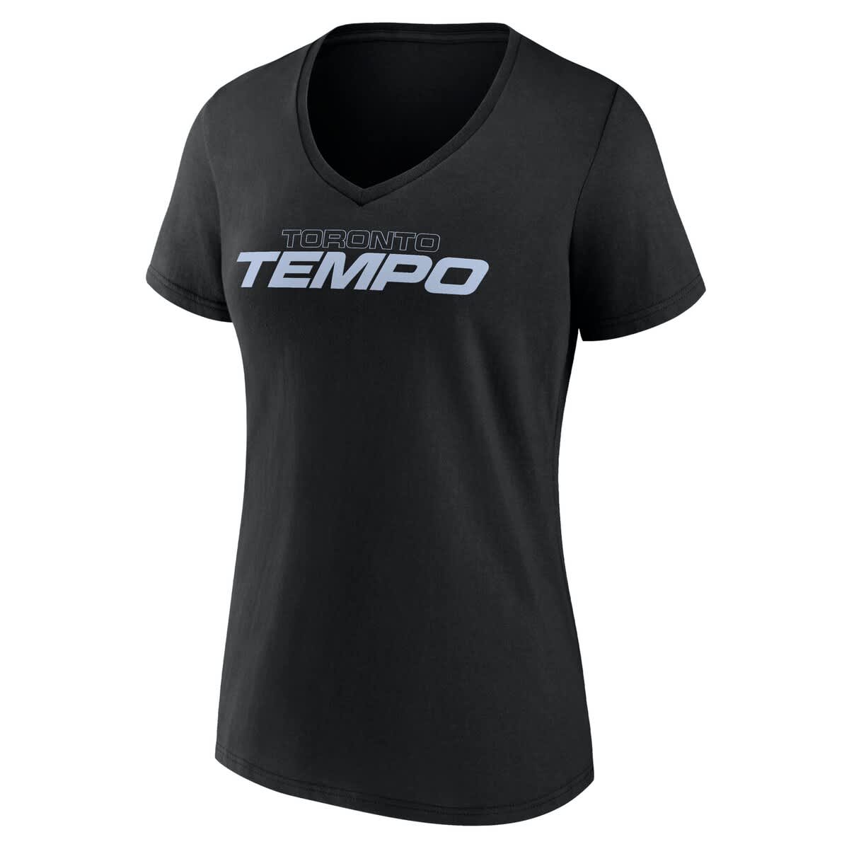Women's Black Toronto Tempo Team Wordmark V-Neck T-Shirt - image 2