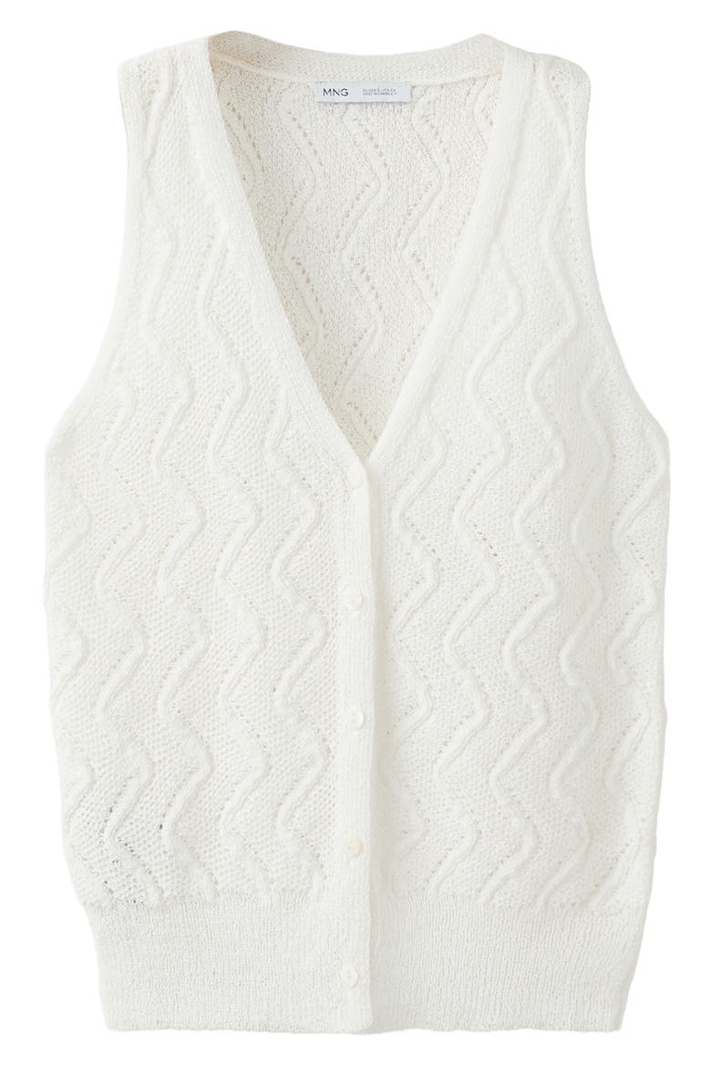 Open Stitch Sweater Vest, Alternate, color, OFF WHITE