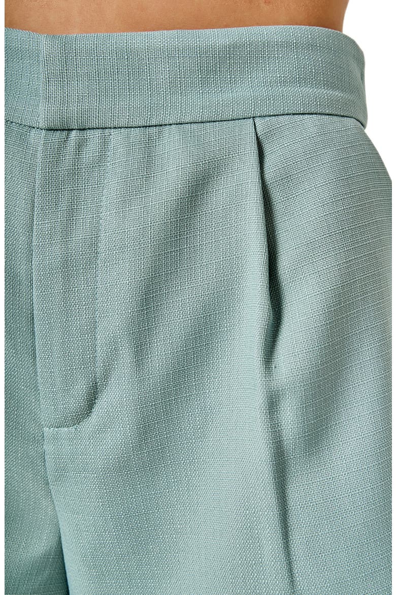 Pleated Wide Leg Shorts, Alternate, color, STONEWASH BLUE