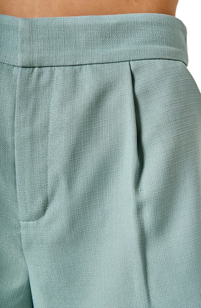 Endless Rose Pleated Wide Leg Shorts, Alternate, color, Stonewash Blue